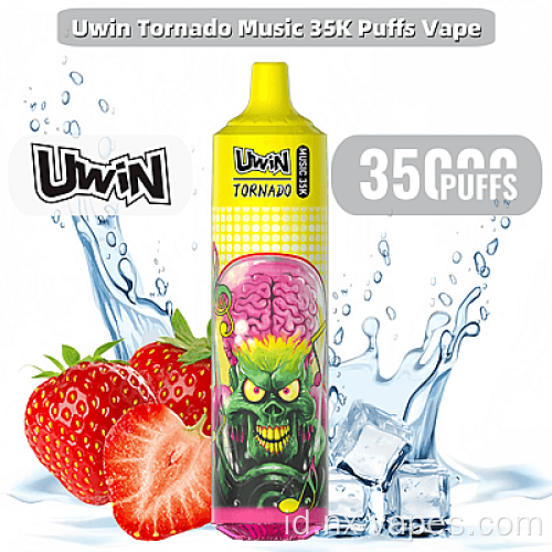 Uwin tornado 35000 puff musik sekali pakai grosir vape